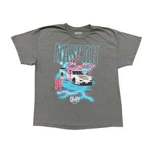 Nascar Racing 1994 Daytona Beach Florida Graphic Tshirt Gray Vintage Style Tee